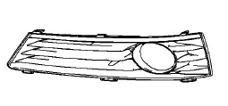 Zaślepka, kratka halogenu lewego ZAFIRA B od 2008 (dla świateł)